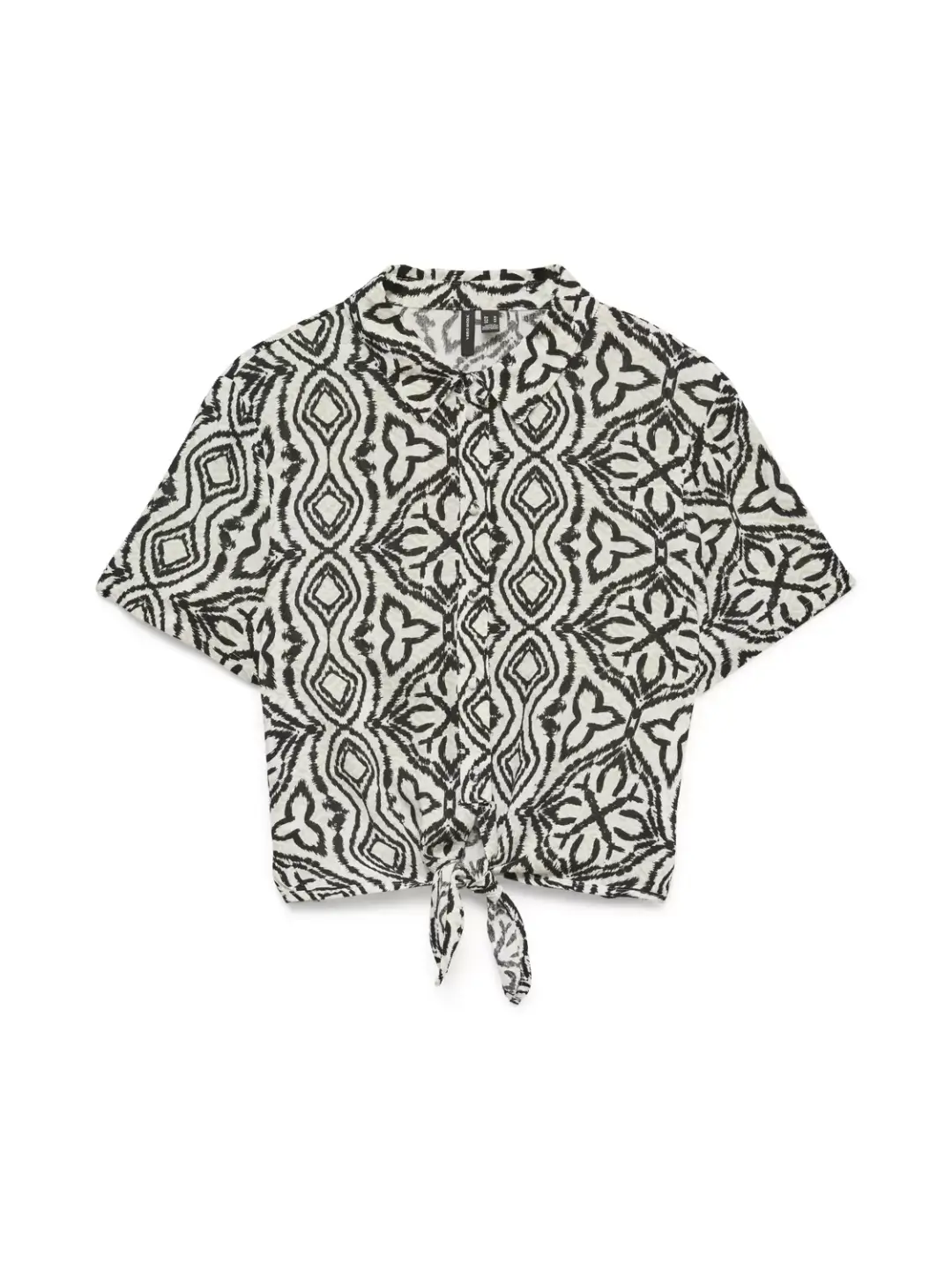 Vero Moda VMMENNY TIE SS SHIRT WVN GA, Birch/Camille