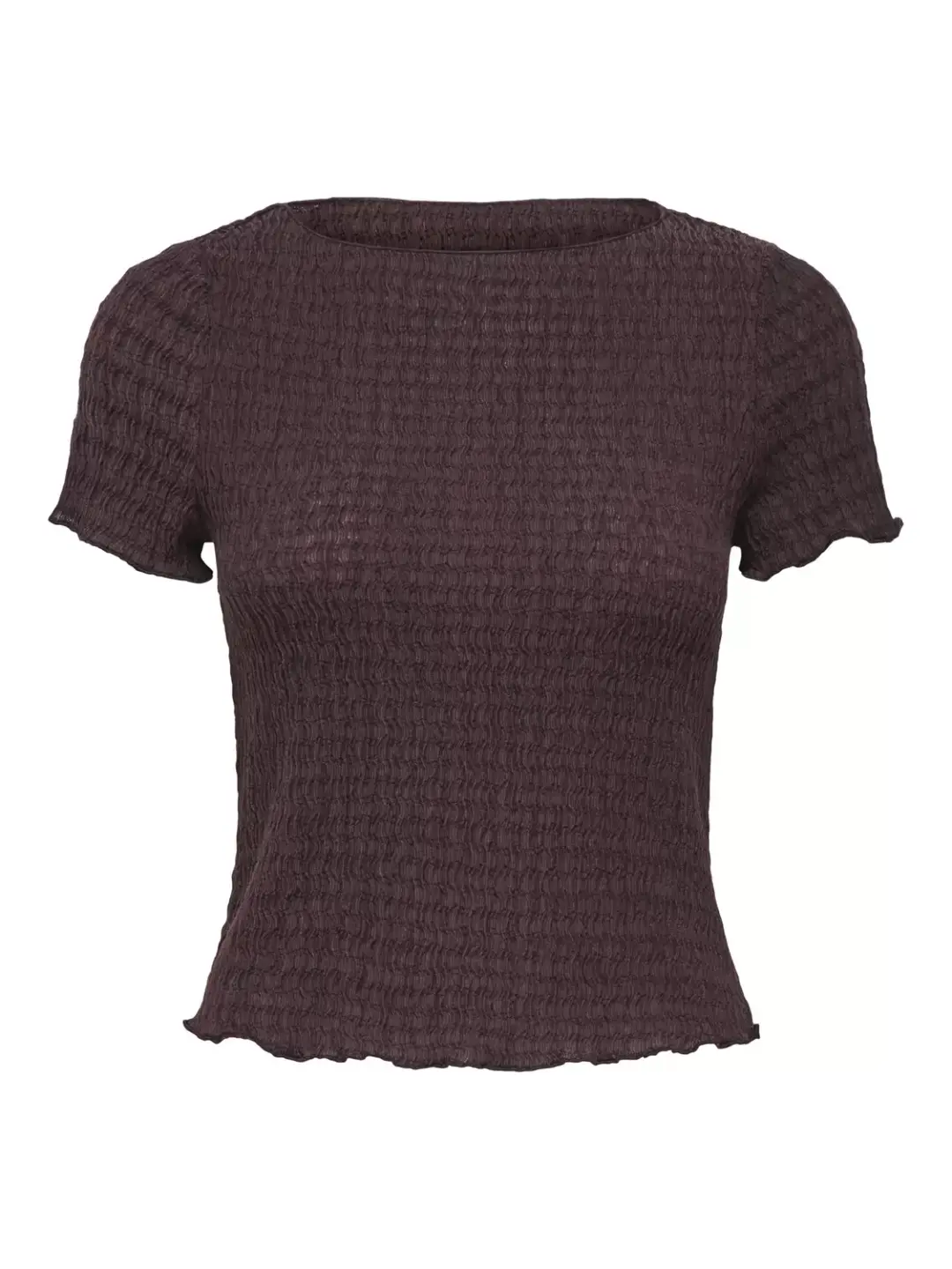 Only ONLILSE S/S TOP STRUCTURE JRS NOOS, Deep Mahogany