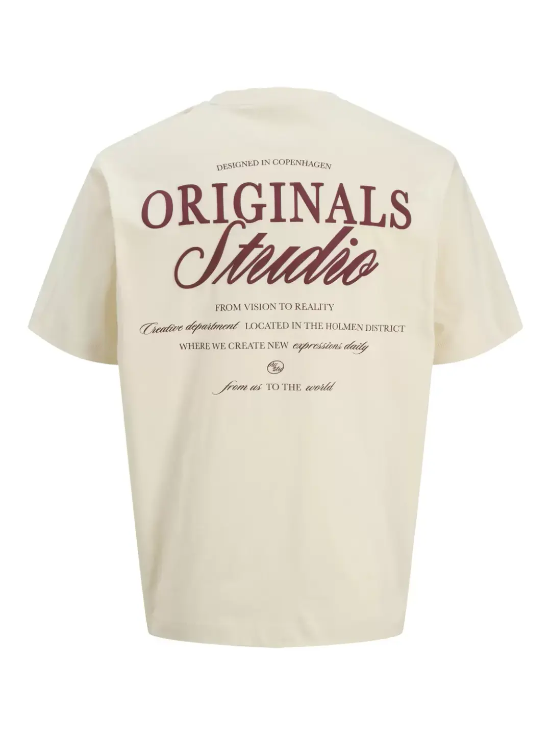 jack & jones JORNORREBRO TYPO TEE SS CREW NECK N, Antique White/SS 26