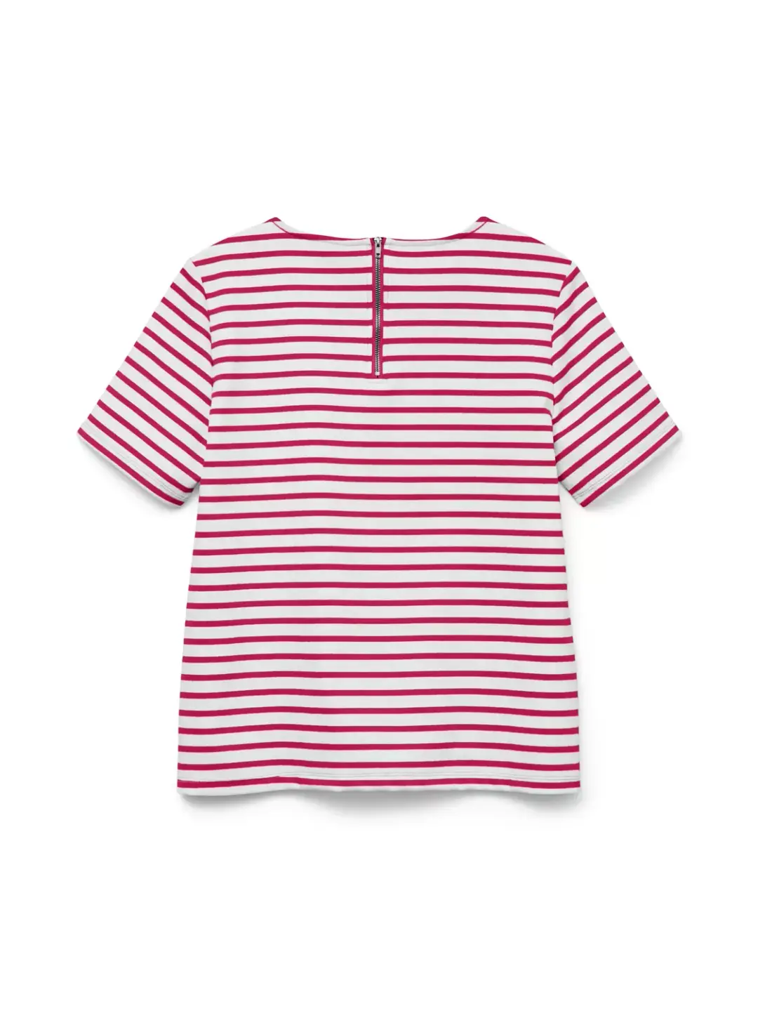 Vero Moda VMABBY SS ZIP TOP JRS NOOS, Snow White/JAZZY
