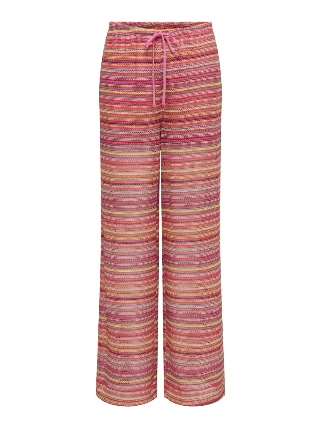 Only ONLSANDY WIDE TIE STRING PANTS JRS, Raspberry/Mock orange comb (sandy)