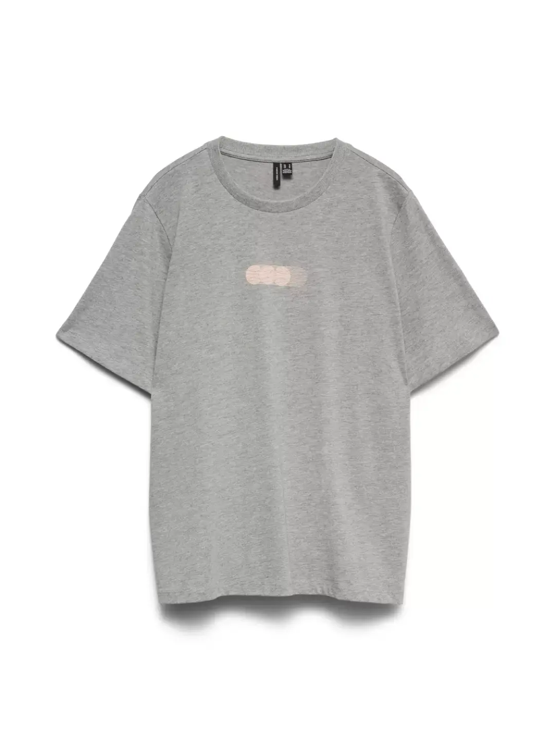 Vero Moda VMKLARA CATY SS TOP BOX JRS, Light Grey Melange/COURT CLASSICS