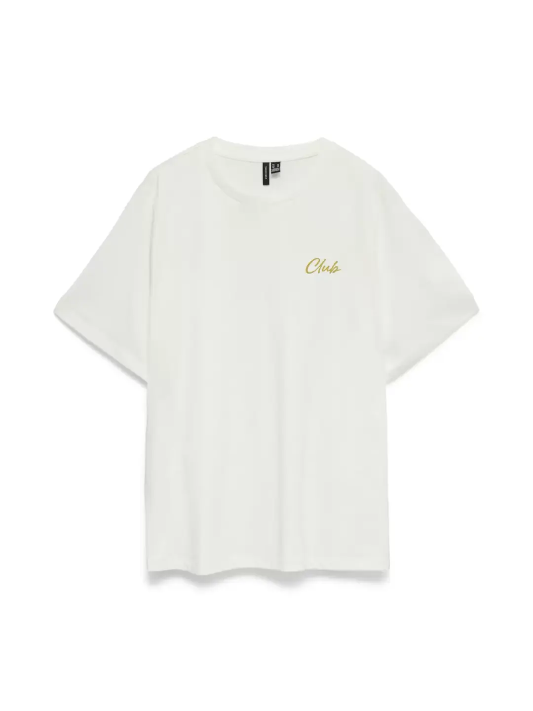Vero Moda VMKLARA CATY SS TOP BOX JRS, Snow White/ATHLETIC CLUB