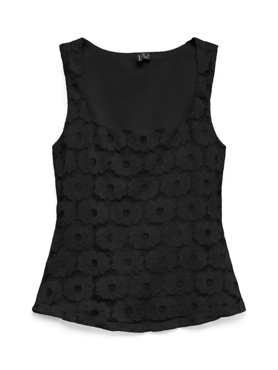 Vero Moda VMJANELLE SL SQUARE NECK TOP JRS, Black