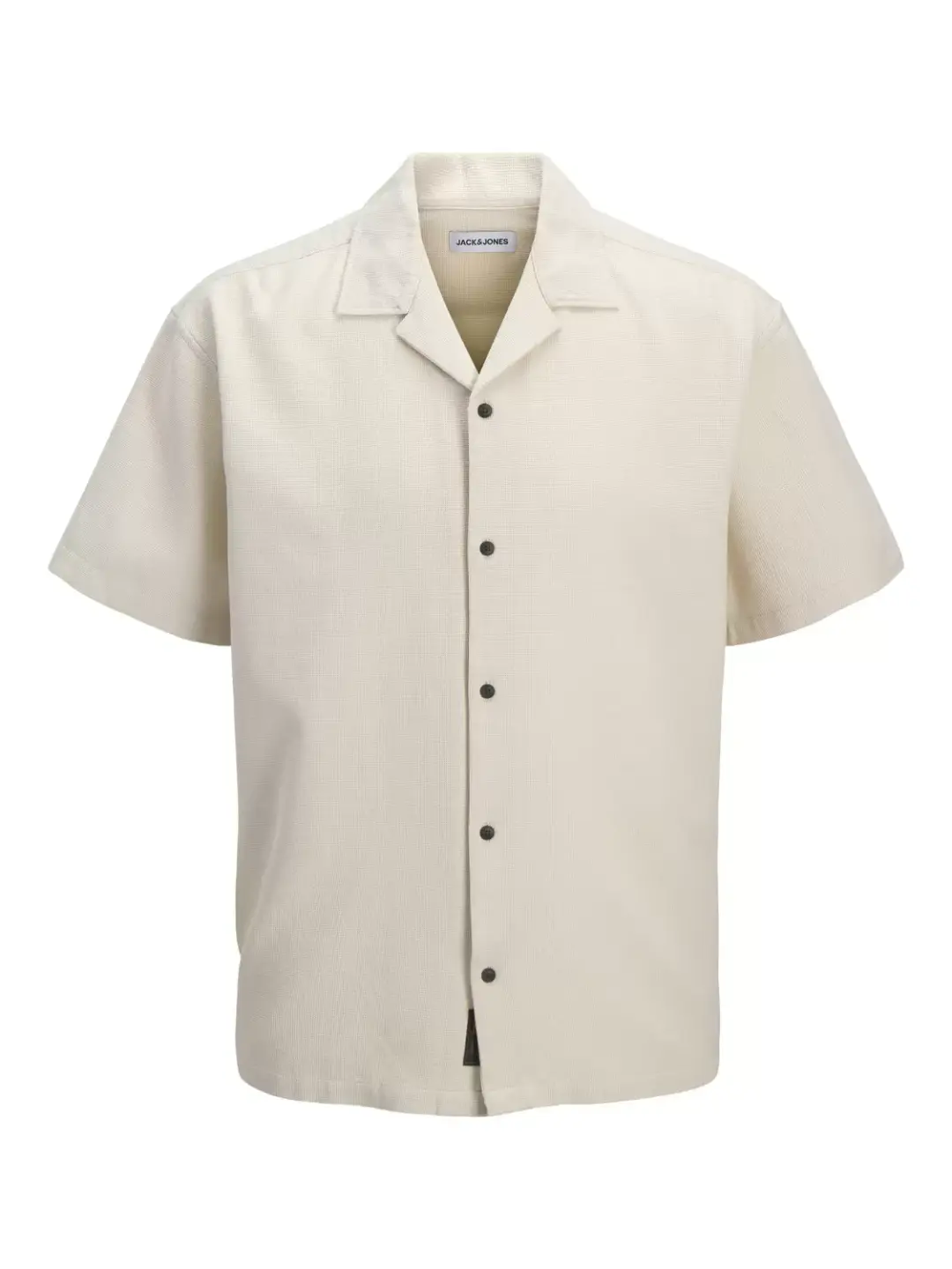 jack & jones JJGLOBAL WAFFLE RESORT SHIRT SS, Moonbeam