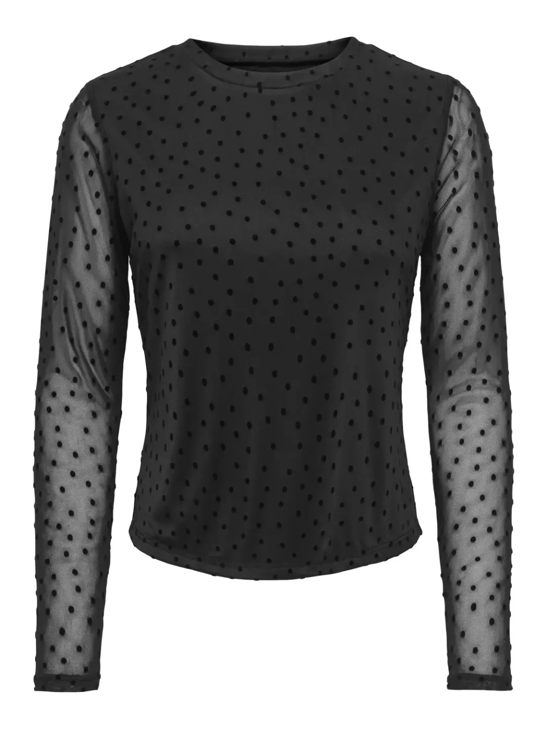 Only ONLNOVA L/S MESH TOP WVN, Black/743 Black dots