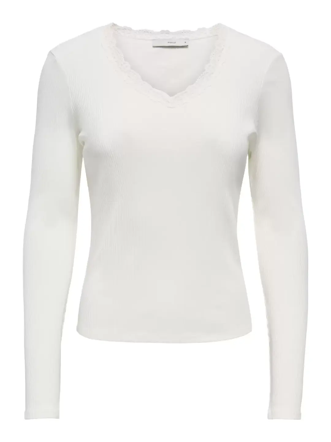 Only ONLSARA SHARAI L/S V-NECK TOP JRS, Cloud Dancer