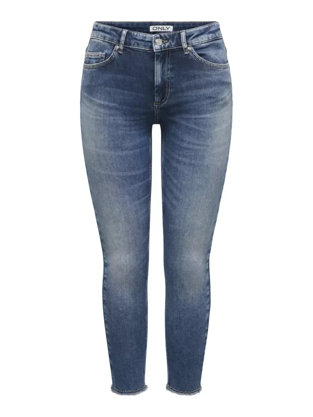 Only ONLBLUSH MID SK ANK RW DNM DOT622 N, Dark Blue Denim