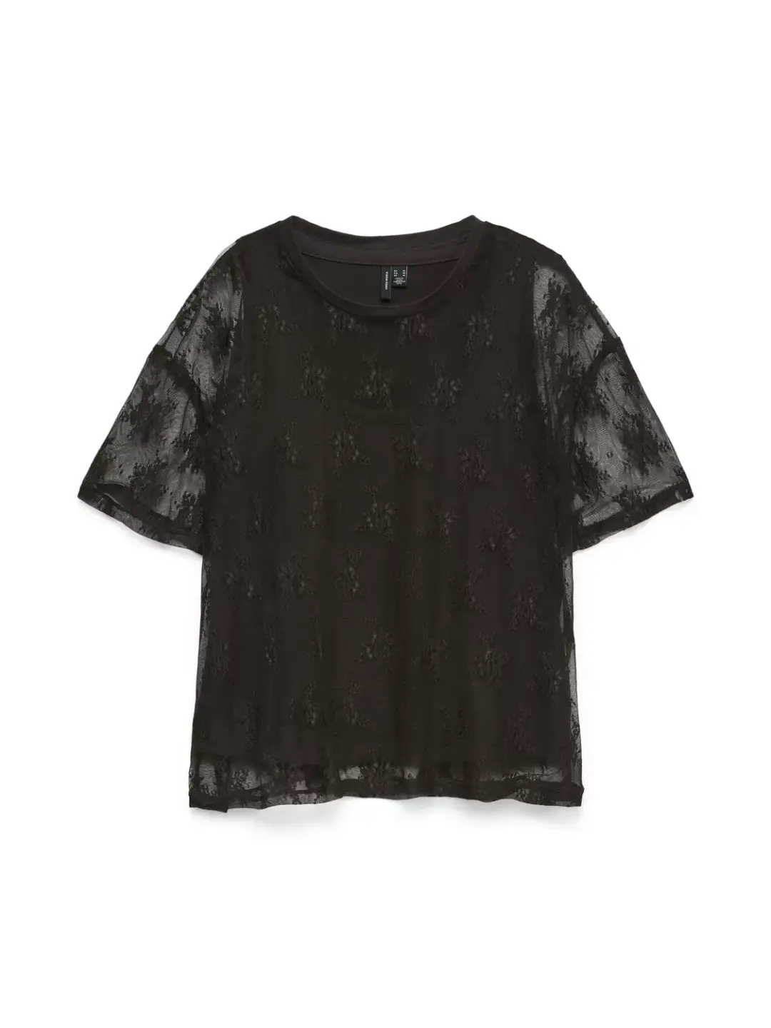 Vero Moda VMNIKITA S/S O-NECK TOP JRS BTQ FR, Chocolate Torte/CHOCOLATE TORTE LAC