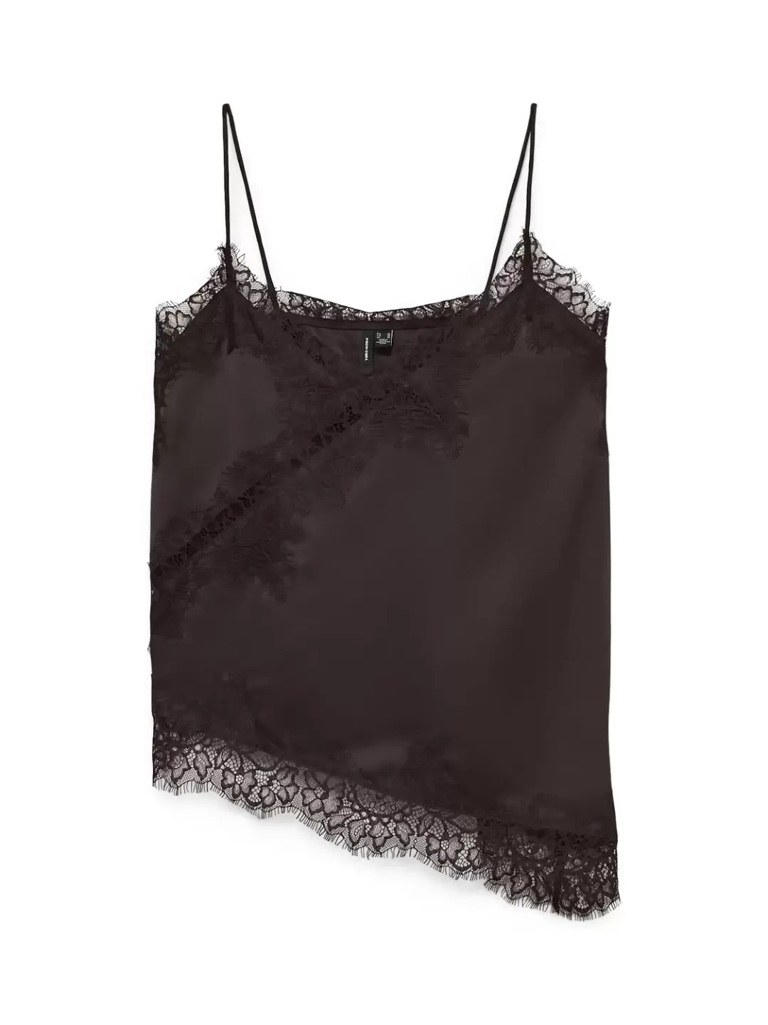 Vero Moda VMNOVI LACE SINGLET WVN NOOS, Chicory Coffee/DTM lace