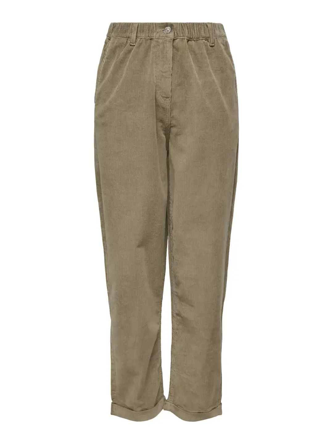 Only ONLFLORA MW ELA CORD CAROT PANT PNT, Weathered Teak