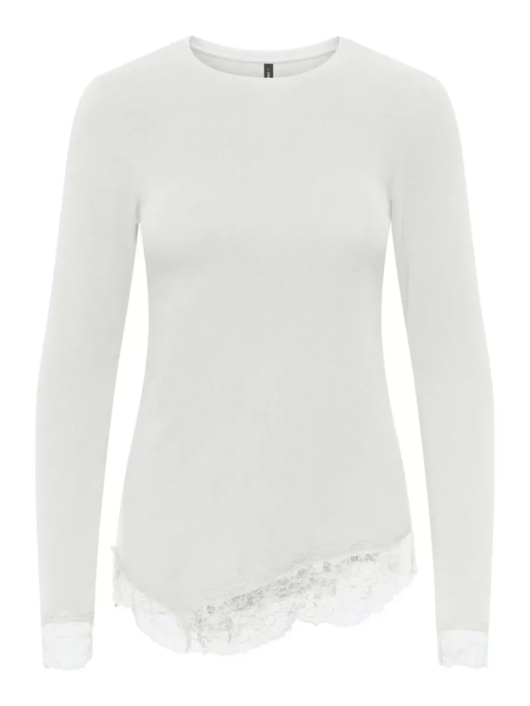 Only ONLGLAMOUR L/S LACE DETAIL TOP JRS, Cloud Dancer