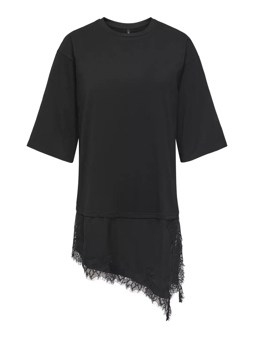 Only ONLMADELYN S/S LACE TOP JRS, Black/Black lace
