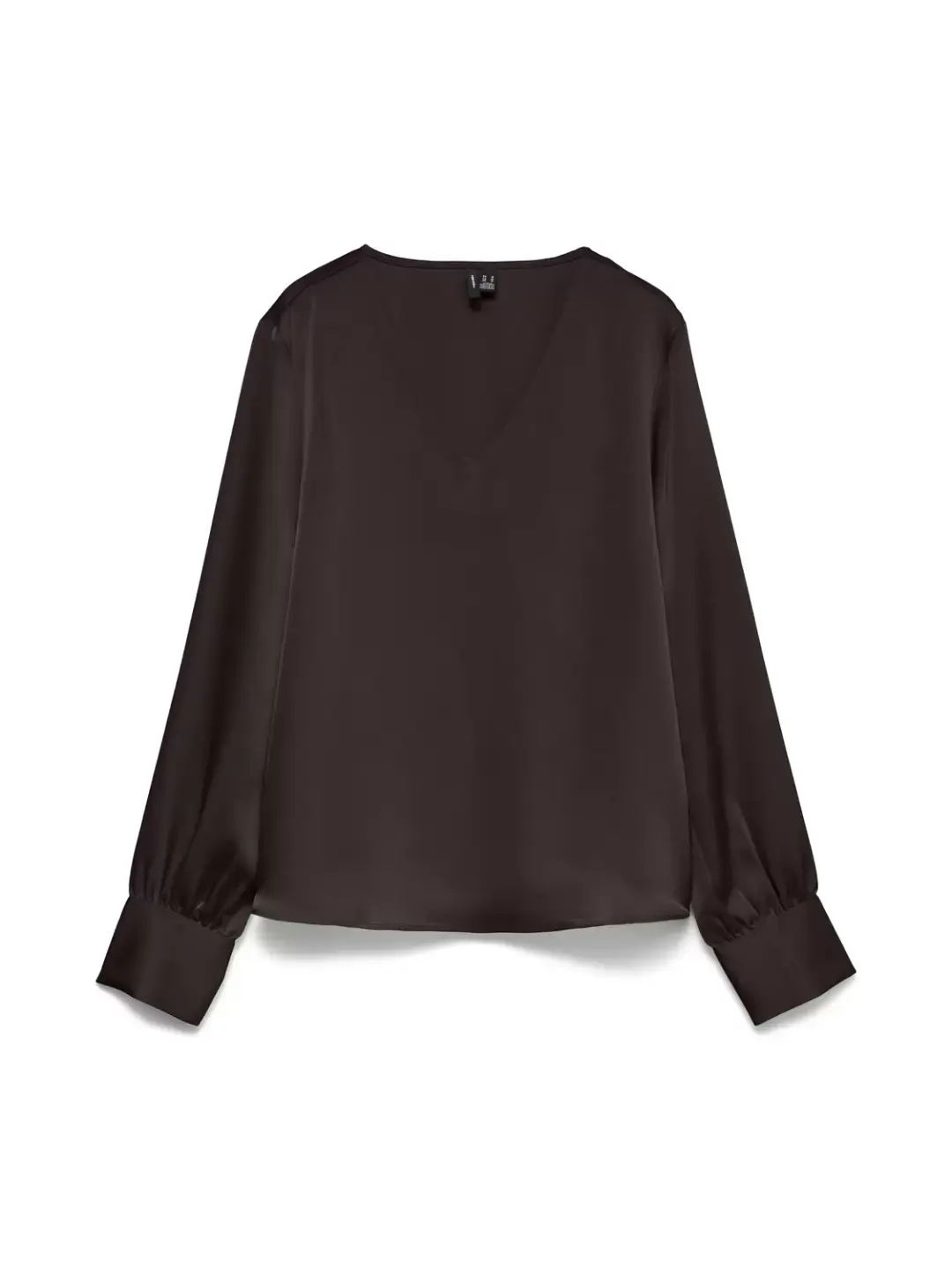 Vero Moda VMMIRO LS V-NECK TOP WVN, Chocolate Torte