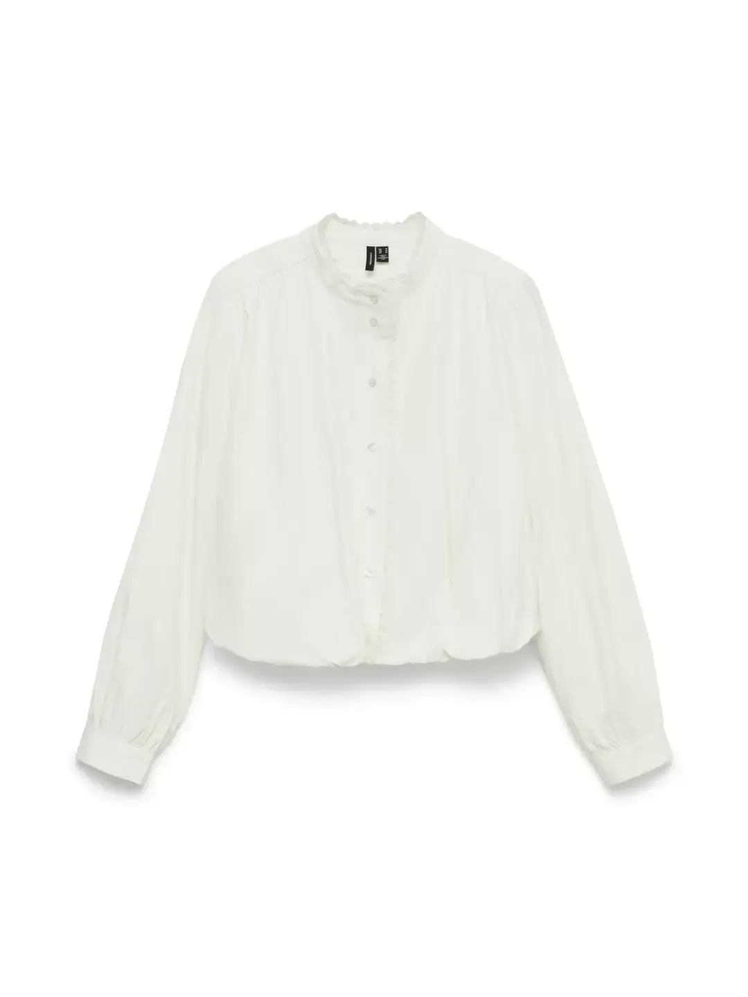 Vero Moda VMVIOLET LS BUBBLEHEM TOP WVN, Snow White