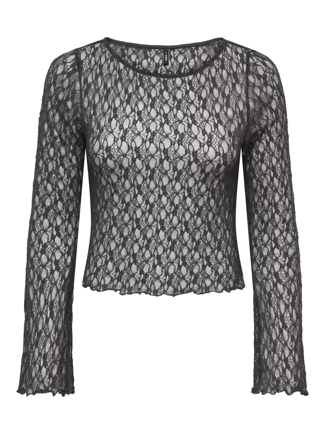 Only ONLDRIFT L/S BOATNECK LACE TOP JRS, Phantom