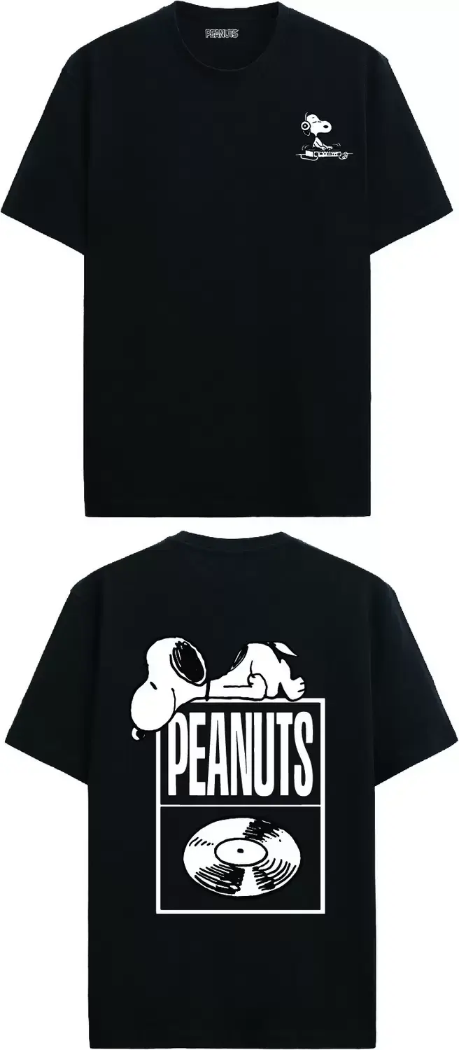Only & Sons ONSPEANUTS BACK LIFE OVZ SS LIC TEE, Black/CD DISK