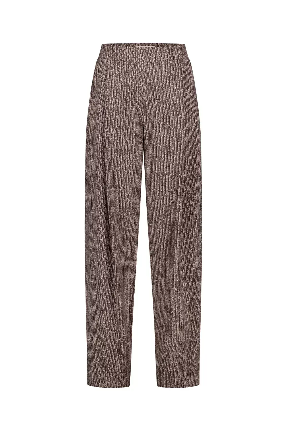 Studio Anneloes Marlonneke tweed look trousers, black/kit