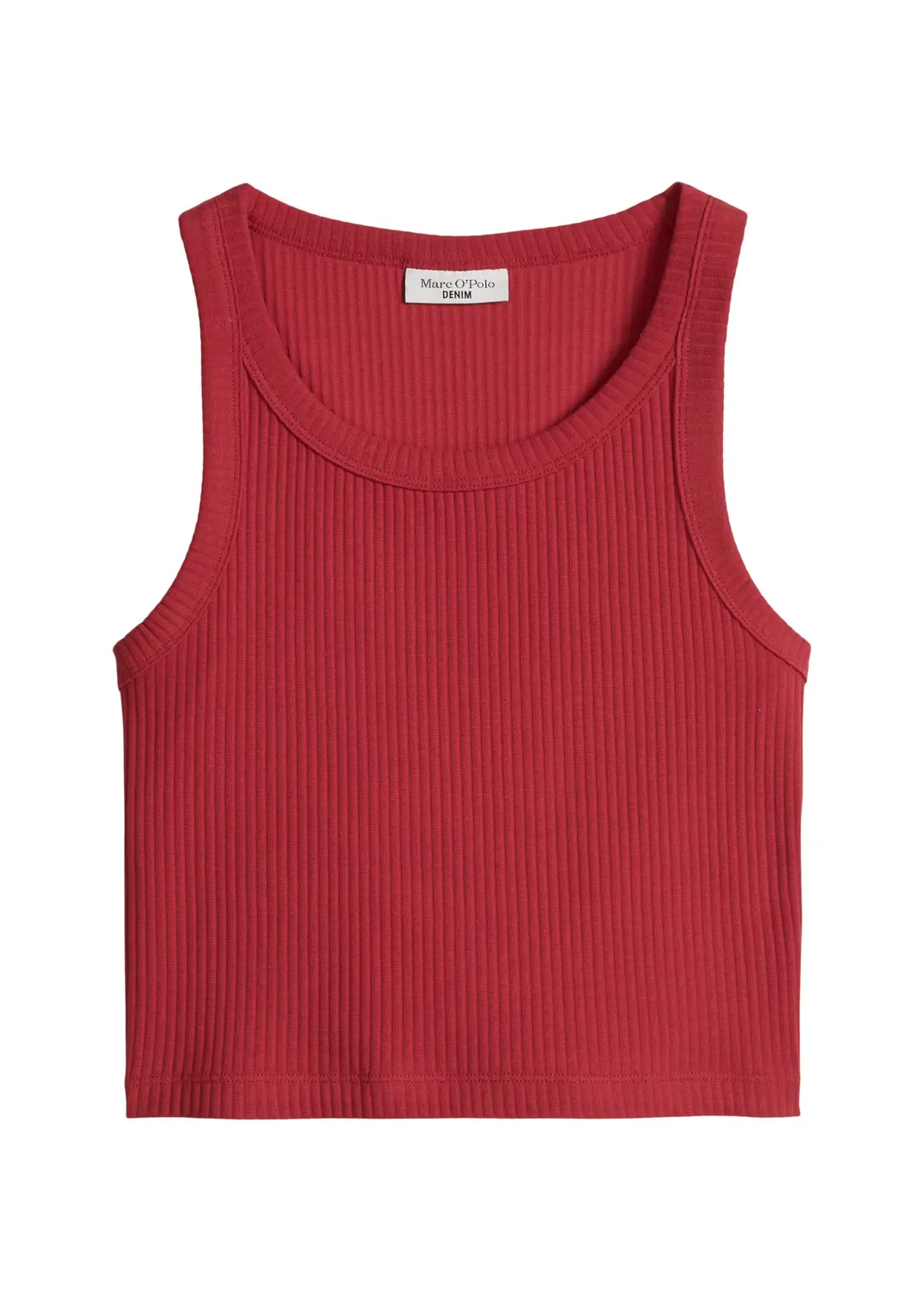 Marc O'Polo DENIM Ripp-Top slim cropped – Rot