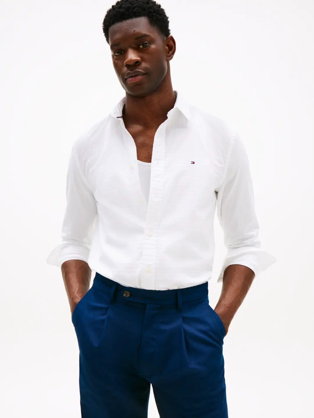 Tommy Hilfiger DOBBY STRUCTURE RF SHIRT, WHITE