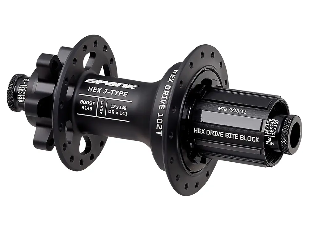 Spank HEX J-Type R150/157 Microspline Hinterradnabe (102T | 32H | schwarz)