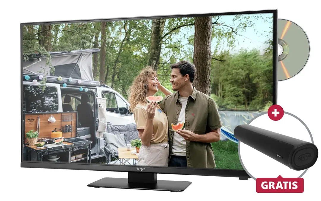 Berger Advanteq Smart LED Fernseher 32 Zoll mit Triple-Tuner und 12 / 230 V