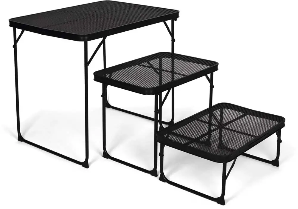 Kampa Grate Side Camping-Klapptisch hitzebeständig bis 30 kg schwarz