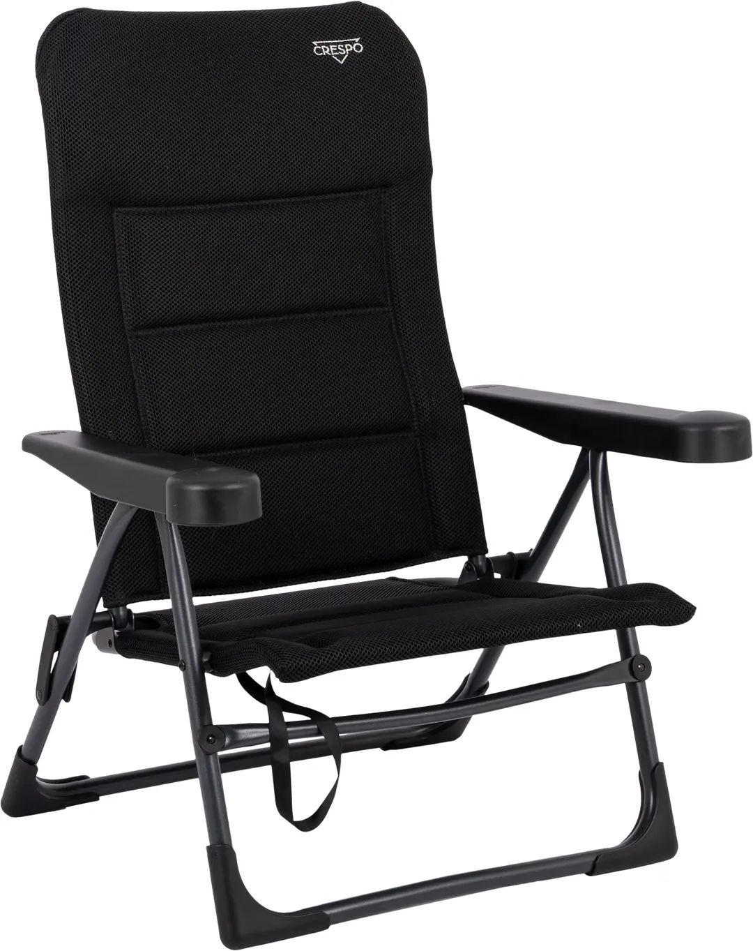 Crespo AP/205 Air-Deluxe Strandstuhl 7-fach verstellbare Rückenlehne schwarz