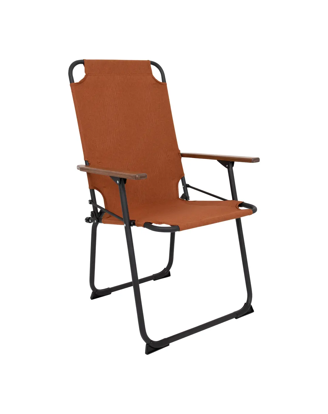 Bo-Camp Bushwick XL Industrial Campingstuhl mit Bambusarmlehnen Clay