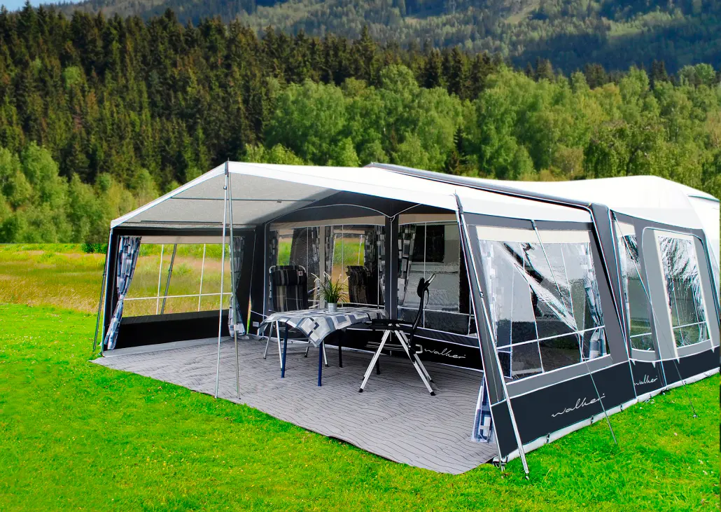 Walker Atrium-300 Vorzelt Anthrazit Glasfiber MAX 900 Umlaufmaß 886-915 cm