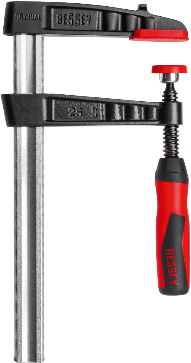 BESSEY Temperguss-Schraubzwinge 250 x 120 mm TG mit 2-Komponenten-Kunststoffgriff TG25-2K