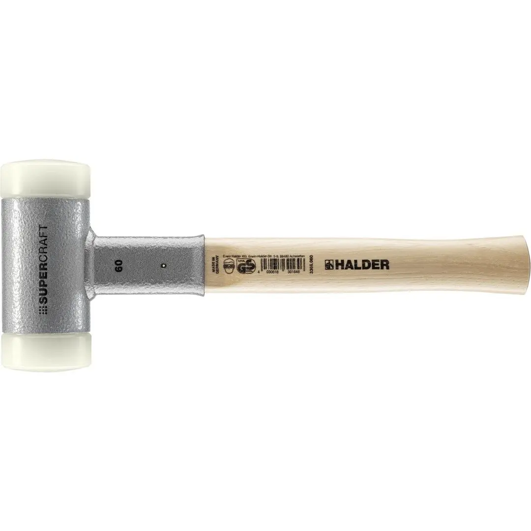 HALDER SUPERCRAFT Schonhammer Ø 60 mm rückschlagfrei mit Stahlschrotfüllung