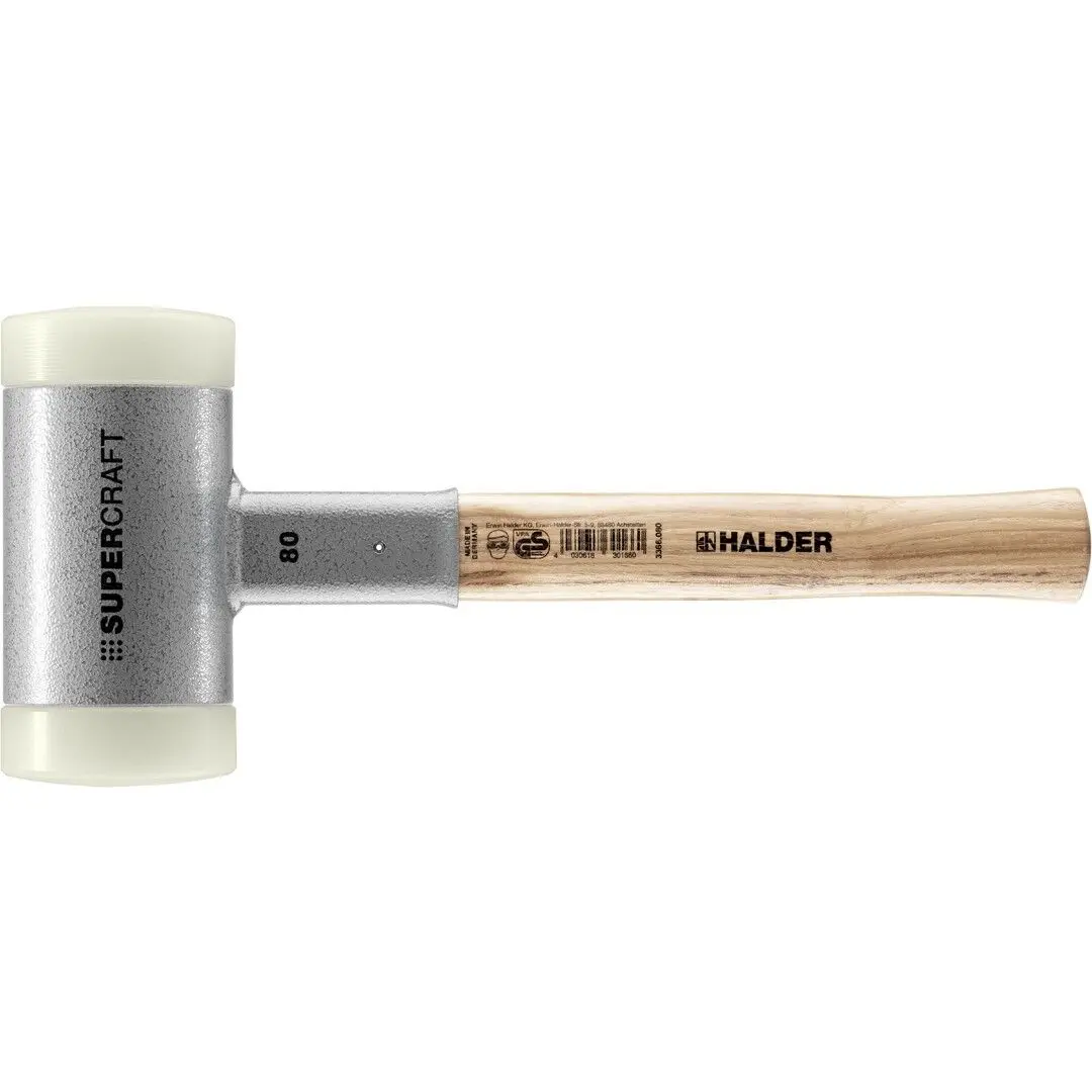 HALDER SUPERCRAFT Schonhammer Ø 80 mm rückschlagfrei mit Stahlschrotfüllung