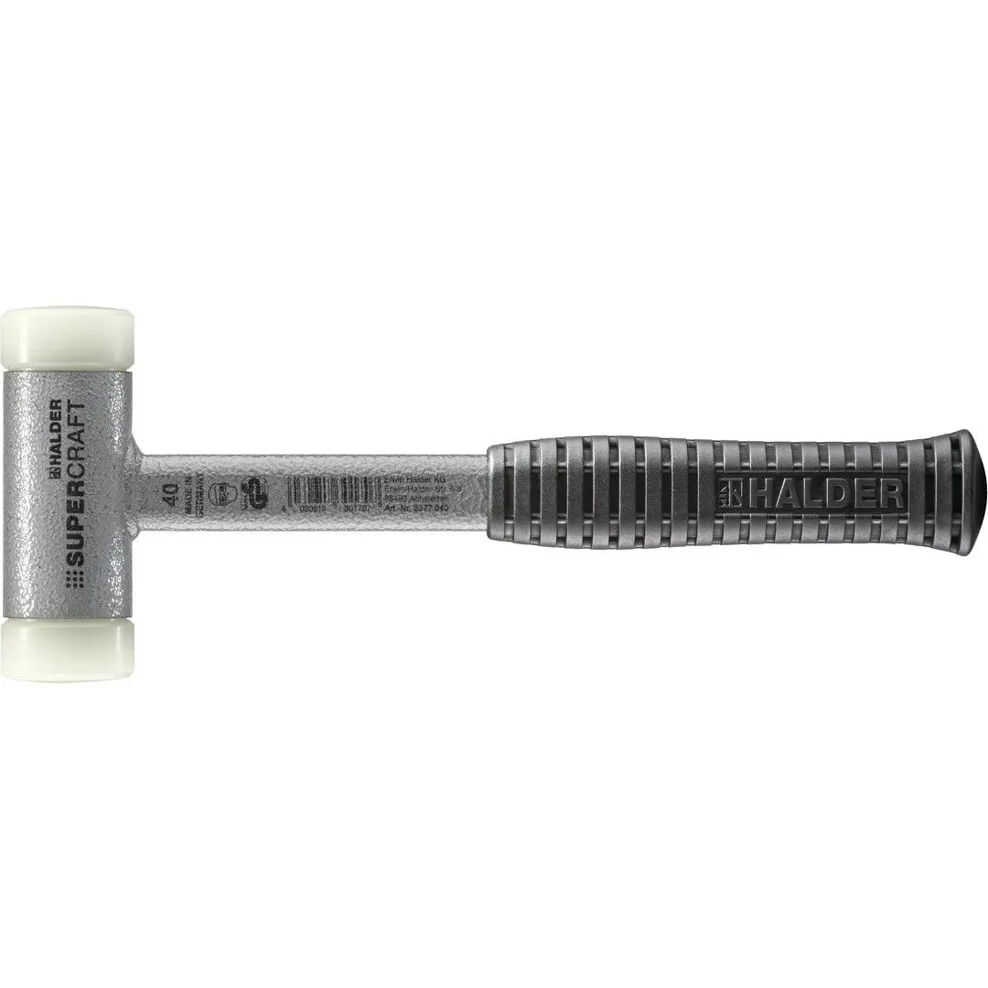 HALDER SUPERCRAFT Schonhammer Ø 40 mm rückschlagfrei mit bruchsicherem Stahlrohrstiel