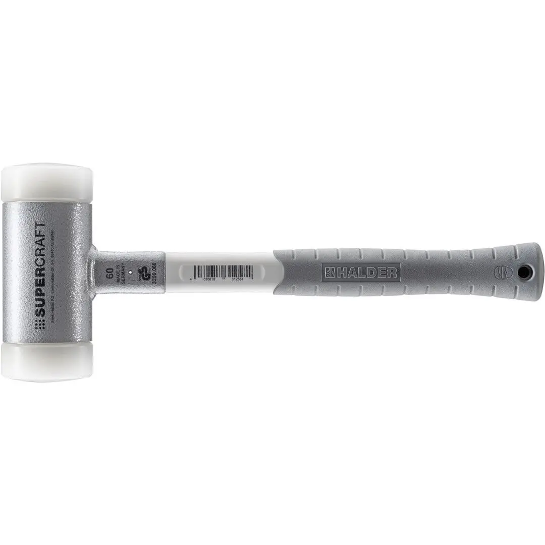 HALDER SUPERCRAFT Schonhammer Ø 60 mm rückschlagfrei mit 3-Komponentenstiel
