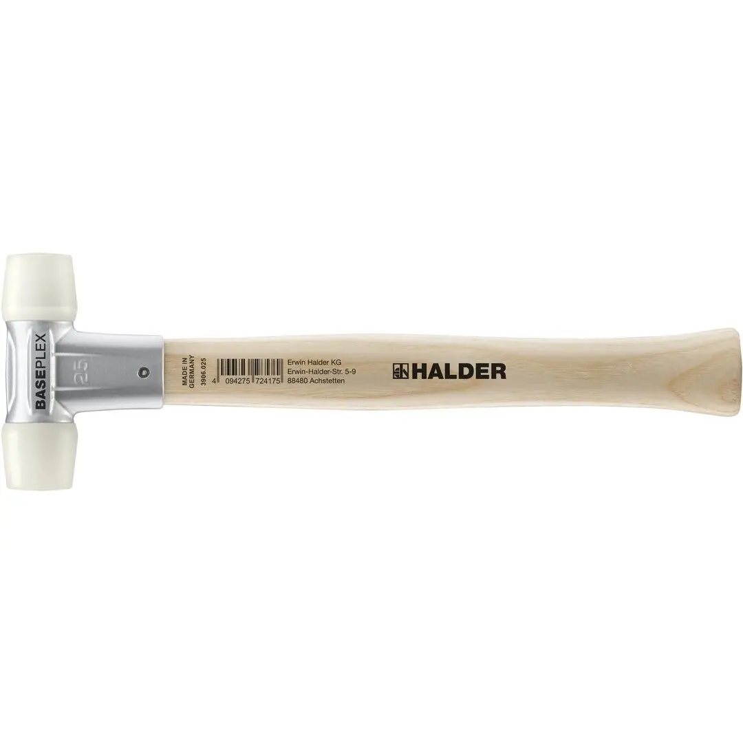 HALDER BASEPLEX Schonhammer Ø 25 mm Nylon mit Zindruckgussgehäuse