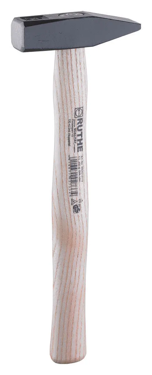 RUTHE Schlosserhammer 300g Deutsche Form mit Eschenstiel