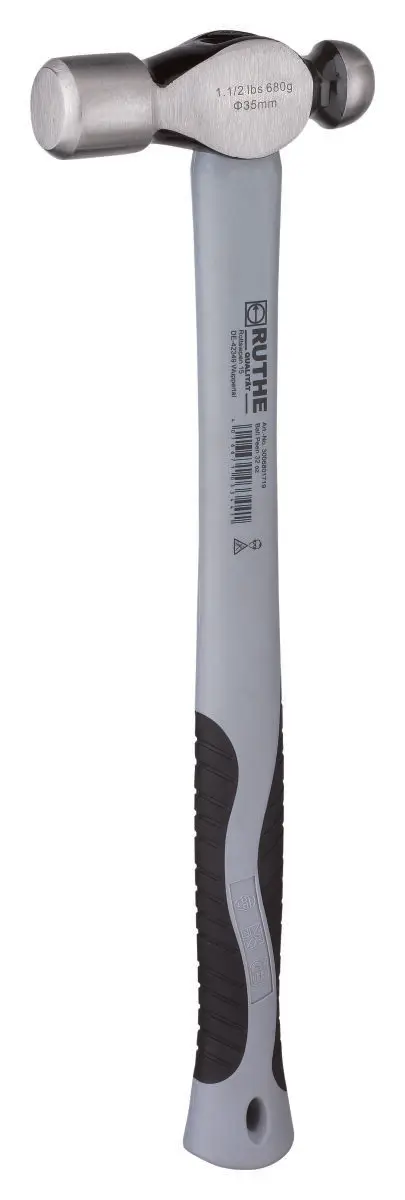 RUTHE Schlosserhammer 1.360g Englische Form mit Fiberglasstiel