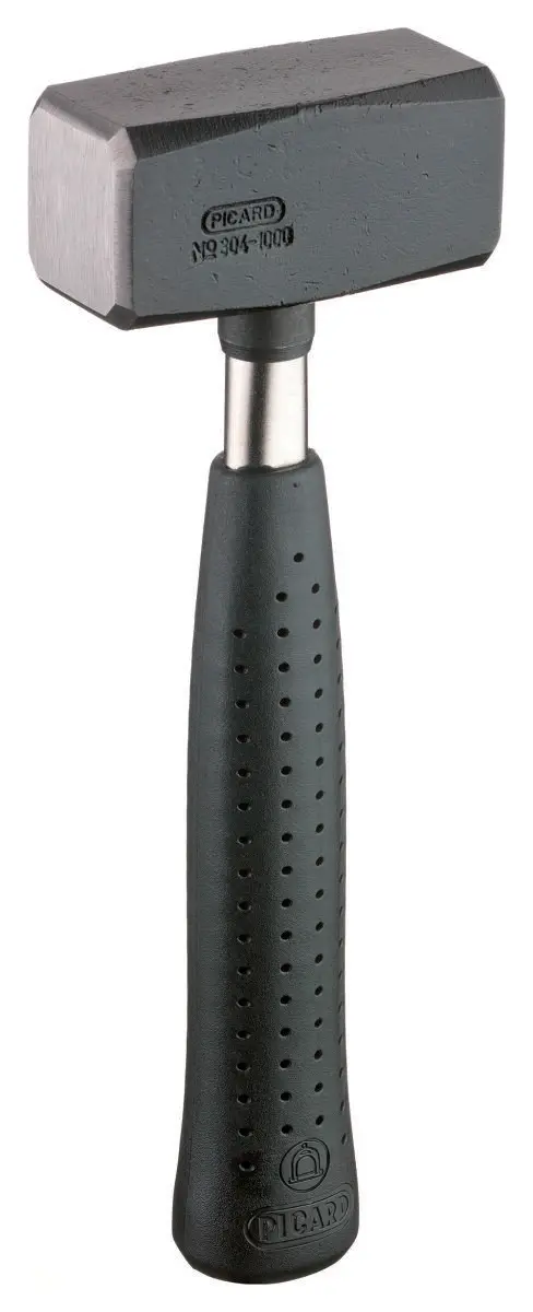 PICARD Fäustel 1.250g schwarzer Spezialgriff mit Stahlrohrstiel Nr. 304