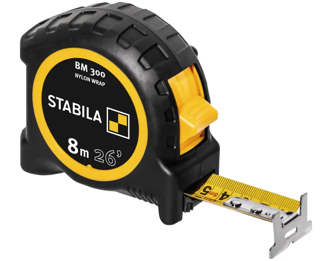 STABILA Taschenbandmaß 8 m (26") cm/inch-Skala BM 300