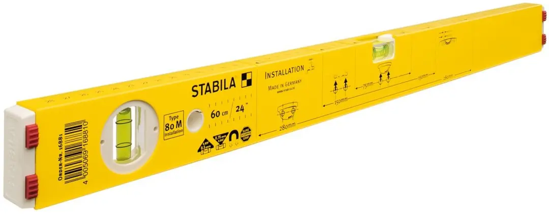 STABILA Wasserwaage 60 cm Type 80 M Installation