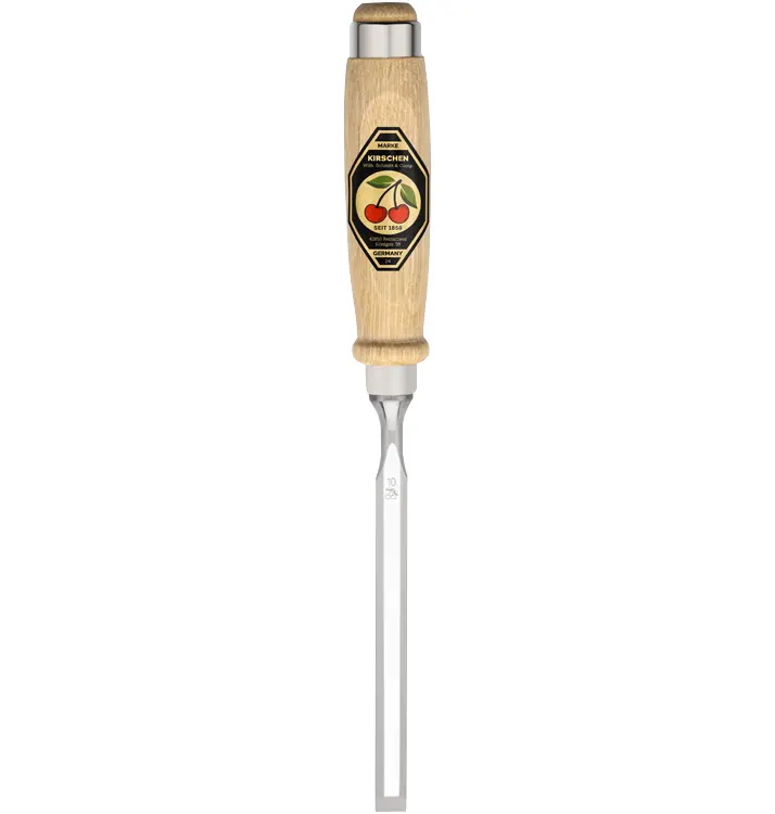 KIRSCHEN Stechbeitel mit Weißbuchenheft 10 mm Ulmer-Form 1001010 | Gravur möglich