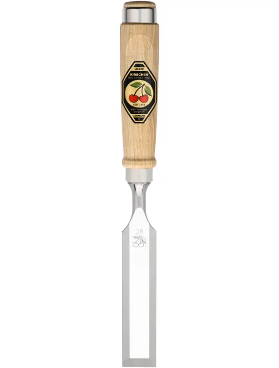 KIRSCHEN Stechbeitel mit Weißbuchenheft 28 mm Ulmer-Form 1001028 | Gravur möglich