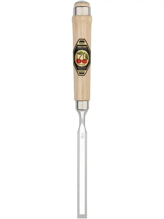 KIRSCHEN Stechbeitel mit Weißbuchenheft 12 mm Achtkantform 1002012 | Gravur möglich