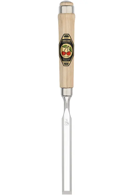 KIRSCHEN Stechbeitel mit Weißbuchenheft 14 mm Achtkantform 1002014 | Gravur möglich
