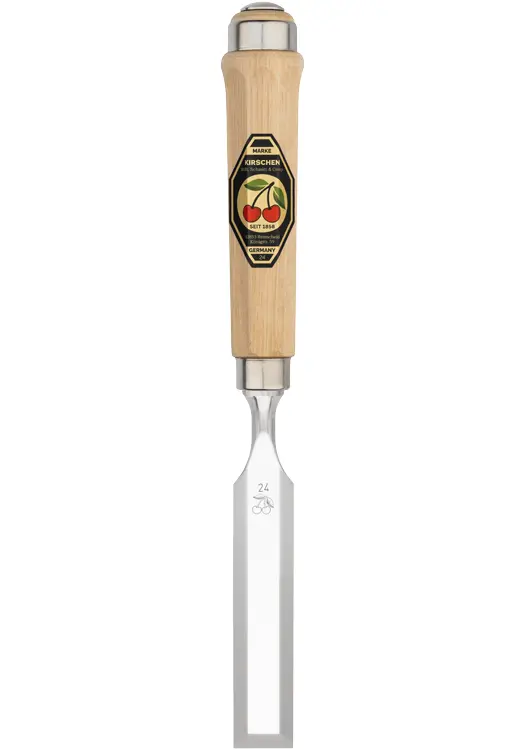 KIRSCHEN Stechbeitel mit Weißbuchenheft 24 mm Achtkantform 1002024 | Gravur möglich