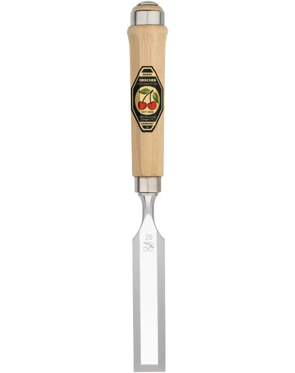 KIRSCHEN Stechbeitel mit Weißbuchenheft 26 mm Achtkantform 1002026 | Gravur möglich