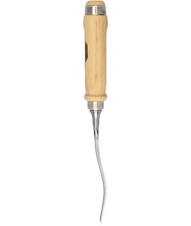 KIRSCHEN Stechbeitel mit Weißbuchenheft 10 mm geschwungene Form 1051010