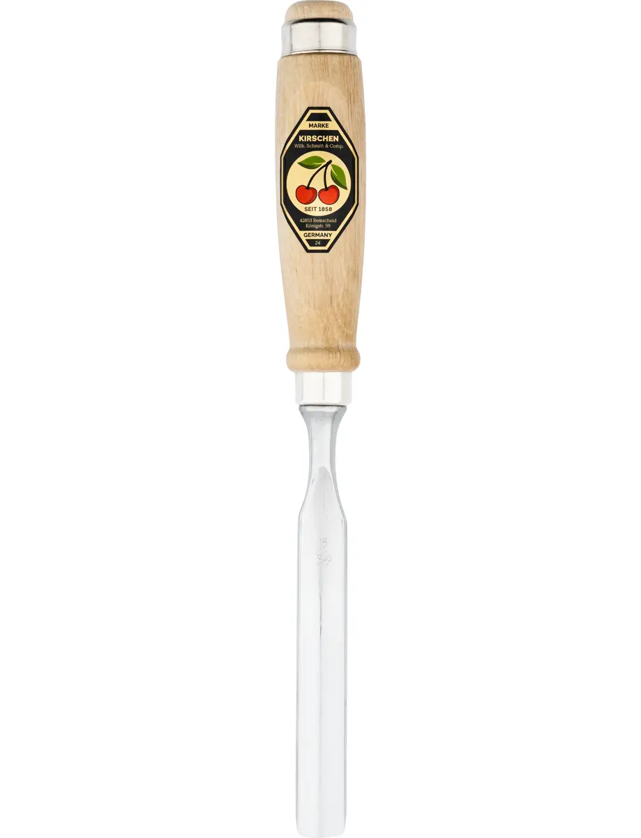 KIRSCHEN Hohlbeitel mit Weißbuchenheft 18 mm Ulmer-Form 1431018 | Gravur möglich
